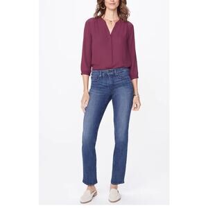 NYDJ Marilyn Straight Leg Jeans Lupine Wash Plus Size 18